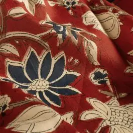 Gratis Verzending Katoen batik bloementak warmrood
