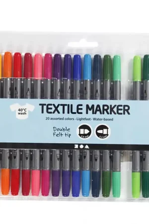 Textielstiften, lijndikte: 2,3+3,6 mm,20stuks Hete Deal