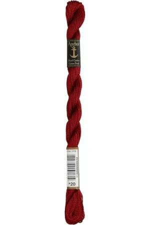 Anchor Perle 20 wijnrood borduurgaren 5 gram dikte 5 Laatste Versie