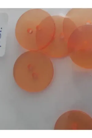 Beperkt Aanbod knopen doorzichtig oranje 20mm 6 stuks