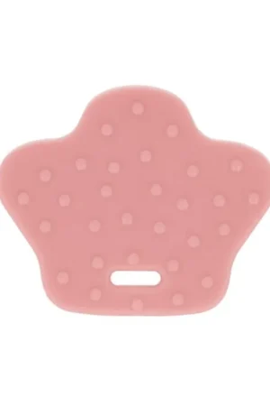 BIJTRING DIERENPOOT MET NOPPEN 68X57MM roze Laatste Kans