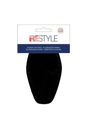 Elleboogstukken 18,5 cm x 9,5 cm opstrijkbaar zwart Hete Deal