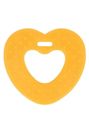 Alleen Vandaag BIJTRING HART MET NOPPEN 65MM geel