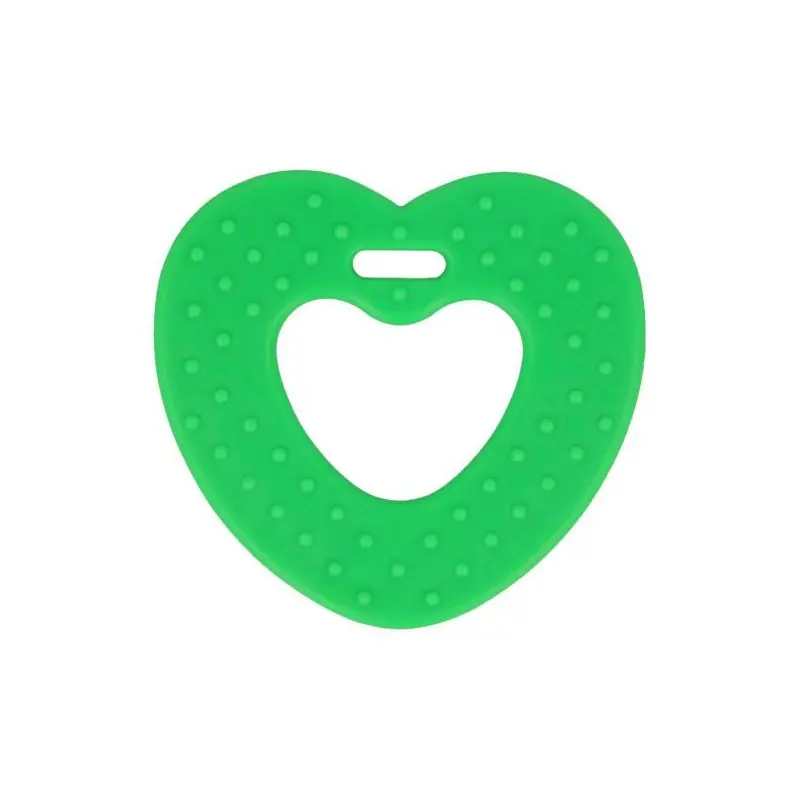 BIJTRING HART MET NOPPEN 65MM groen Goedkoop