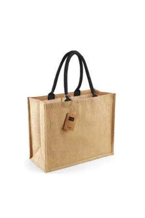 Tijdelijk Beschikbaar Jute tas zwart handvat