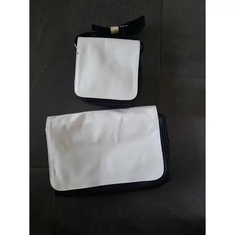 Direct Verzonden schouder tas zwart met wit 18 x 20 cm