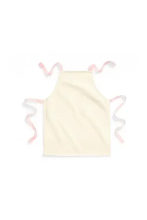 Lage Kosten kinder keukenschort naturel/roze