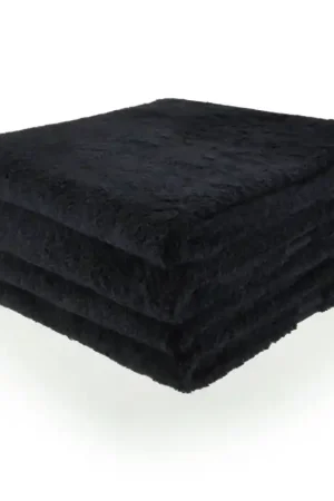 Badlaken 70 x 140 cm zwart Rechtstreeks Van De Fabrikant