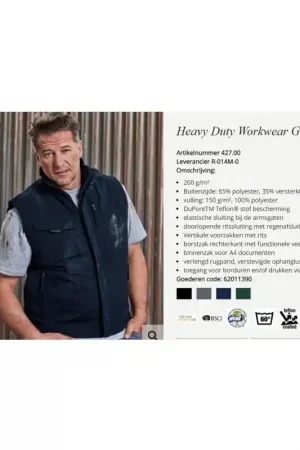 Alleen Vandaag Heavy Duty Workwear bodywarmer navy