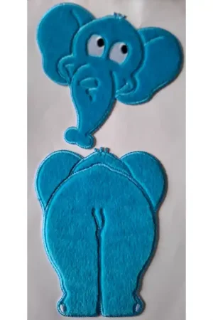 applicatie olifant voor en achterkant Gratis Retour