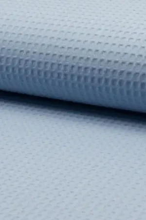 Wafel Katoen Dusty Blauw Gereduceerde Prijs