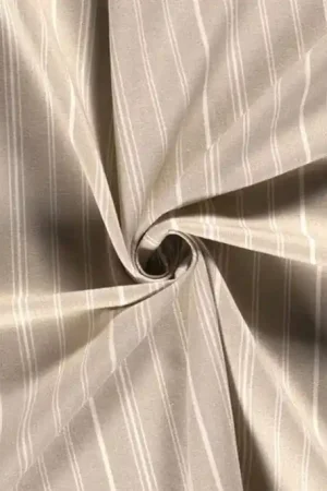 Viscose Linnen Strepen Beige Meest Verkocht
