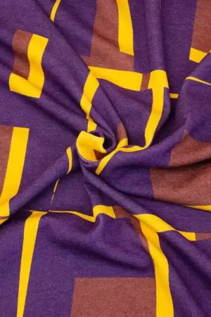 Viscose\\/Polyester Ciao Geel\\/Paars\\/Bruin Direct Verzonden