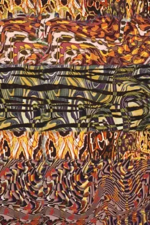 Viscose Stretch Dierenprint Melange Flitsaanbieding