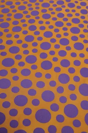 Viscose Jacquard Double Face Oranje\\/Paars Merkproduct