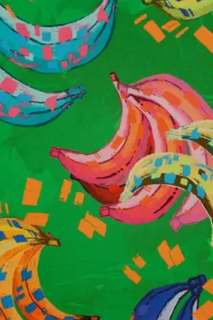 Viscose Tros Bananen Groen Gratis Verzending