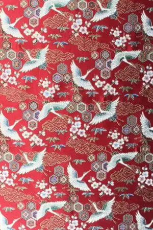 Voordeelprijs Luxe Jacquard Ooievaars Rood