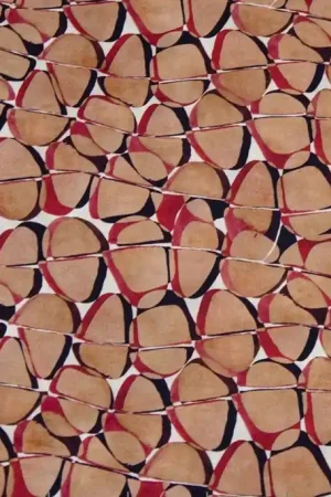 Viscose Stretch Kiezels Bruin Finale Uitverkoop