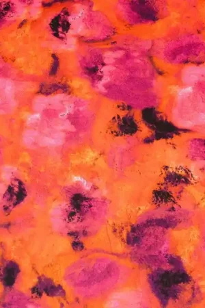 Viscose Stretch Verfvlekken Roze\\/Oranje Nu Kopen