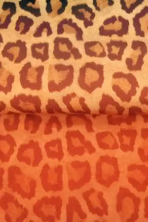Viscose Gradient Leopard Oranje Rechtstreeks Van De Fabrikant
