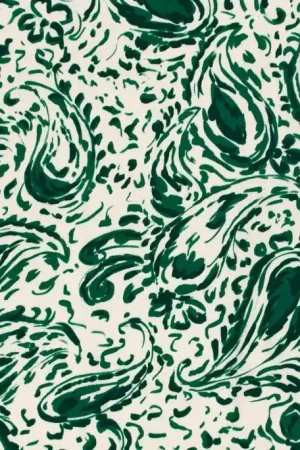 Viscose Satijn Verft Abstract Groen Voordeelprijs