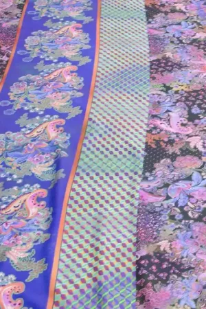 Viscose Crêpe Amanda Roze\\/Blauw Nieuw