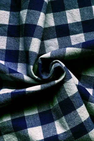 Zware Katoen Ruit Blauw Betaalbaar