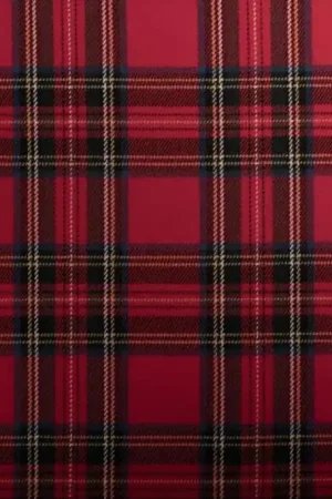 Voordeelprijs Polyester\\/Viscose Schotse Ruit Rood