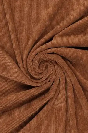 Voordeelprijs Polyester Corduroy Washed Stretch Bruin