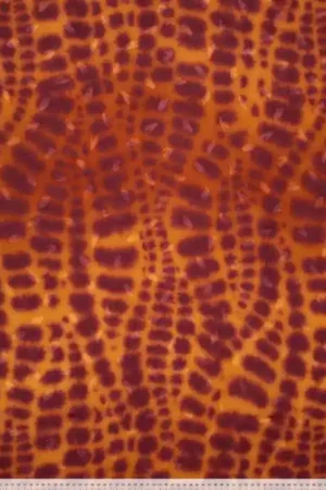 Viscose Jacquard Print Oranje Handen Goedkoop