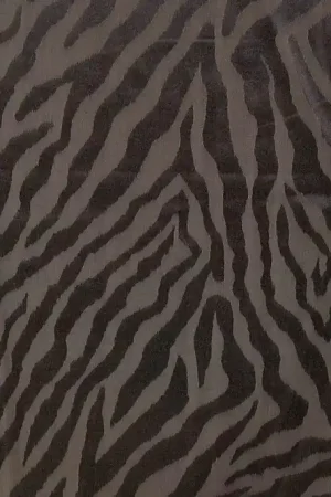 Viscose Jacquard Zebra Zwart Snelle Levering