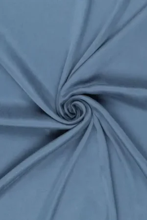 Zware Cupro Satijn Staal Blauw Dagaanbieding