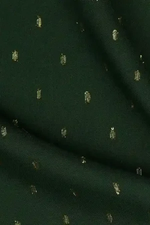 Viscose Lurex Donkergroen Populair