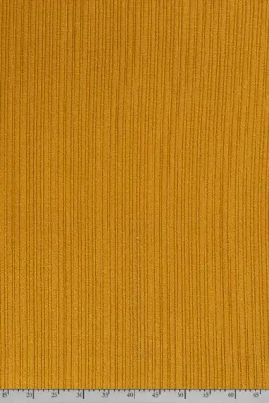Viscose Tricot Rib Oker Dagaanbieding