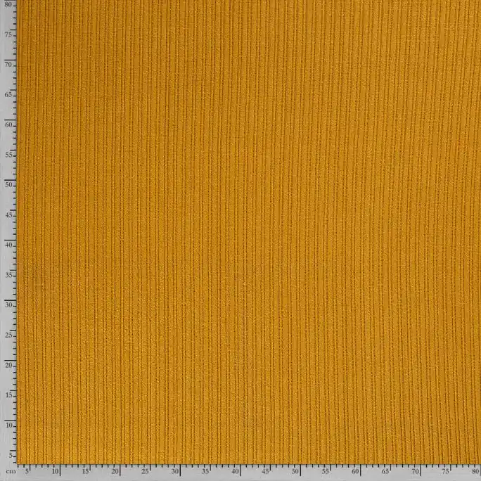 Viscose Tricot Rib Oker Dagaanbieding