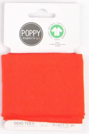 Weekendaanbieding Cuffs Boordstof Tricot Warm Oranje