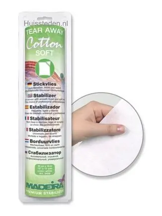 Beperkt Aanbod Madeira Tear Away cotton soft wit