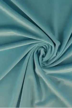 Nu Kopen Fluweel stretch – Aqua blauw