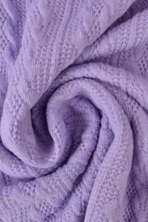 Bestel Nu Jacquard gebreide kabel stof – Lavendel