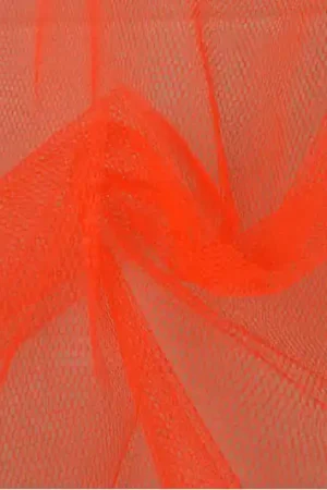 Weekendaanbieding Tule stof – Donker oranje