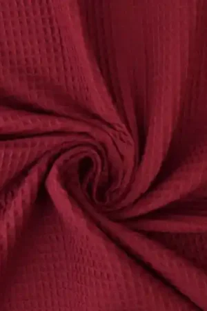 Wafelstof – Bordeaux rood Koop Online