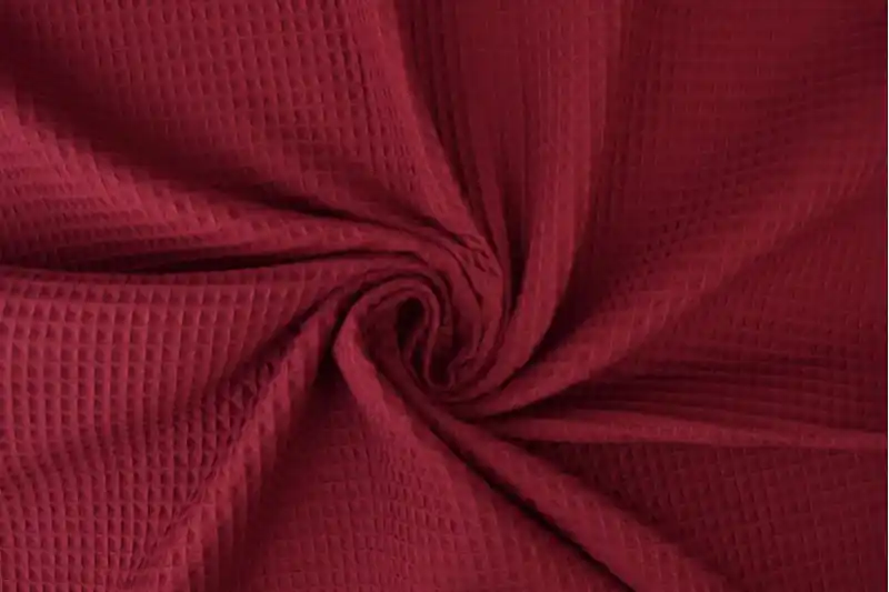 Wafelstof – Bordeaux rood Koop Online