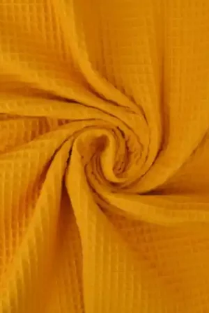 Wafelstof – Okergeel Direct Beschikbaar