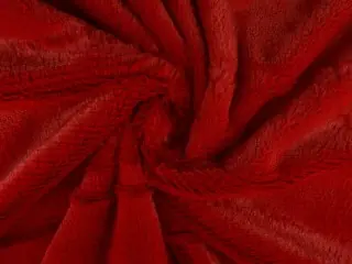 Zachte bont stof – Rood – Pluche stoffen Uitverkoop