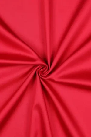 Aanbieding Katoen satijn cerise