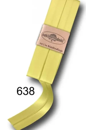 Speciale Aanbieding Biaisband satijn zacht geel 638