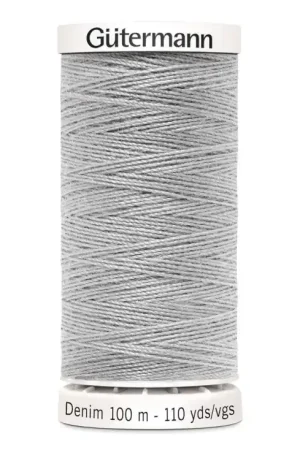 Aanbieding Gütermann Denim garen 100m #8765 zilvergrijs