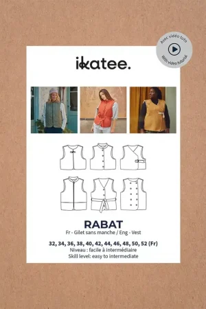Snelle Levering Ikatee - Rabat gilet\\/vest dames (papieren patroon)