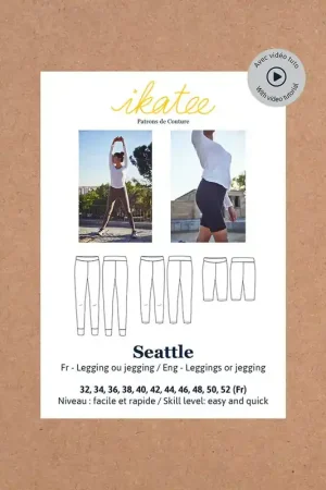 Beperkt Aanbod Ikatee - Seattle (sport)legging dames (papieren patroon)