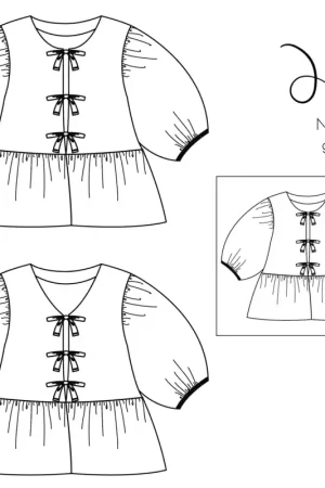 Bel’Etoile - Evie blouse dames en kids (papieren patroon) Fabrieksprijs